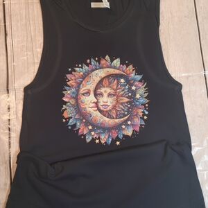 Bella Canvas Black Celestial Graphic Tank Top
